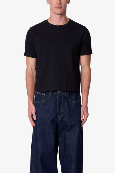 Baby Henley Tee - Black