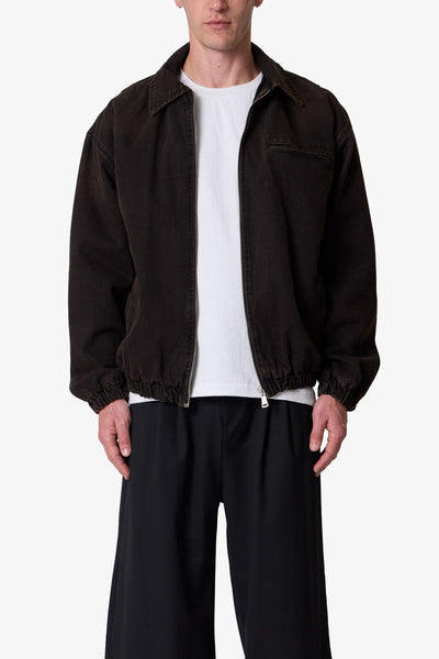 Collared Cinch jacket - Washed Black