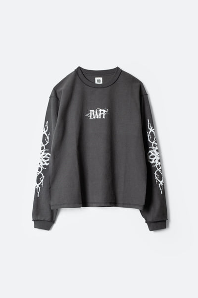 LWH Thorn Logo L/S Tee - Vintage Black