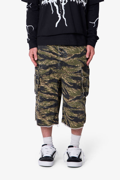 Ultra Baggy Cargo Shorts - Tiger Camo